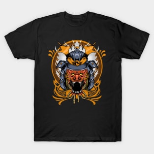 Dragon Warrior with Samurai Helmet T-Shirt